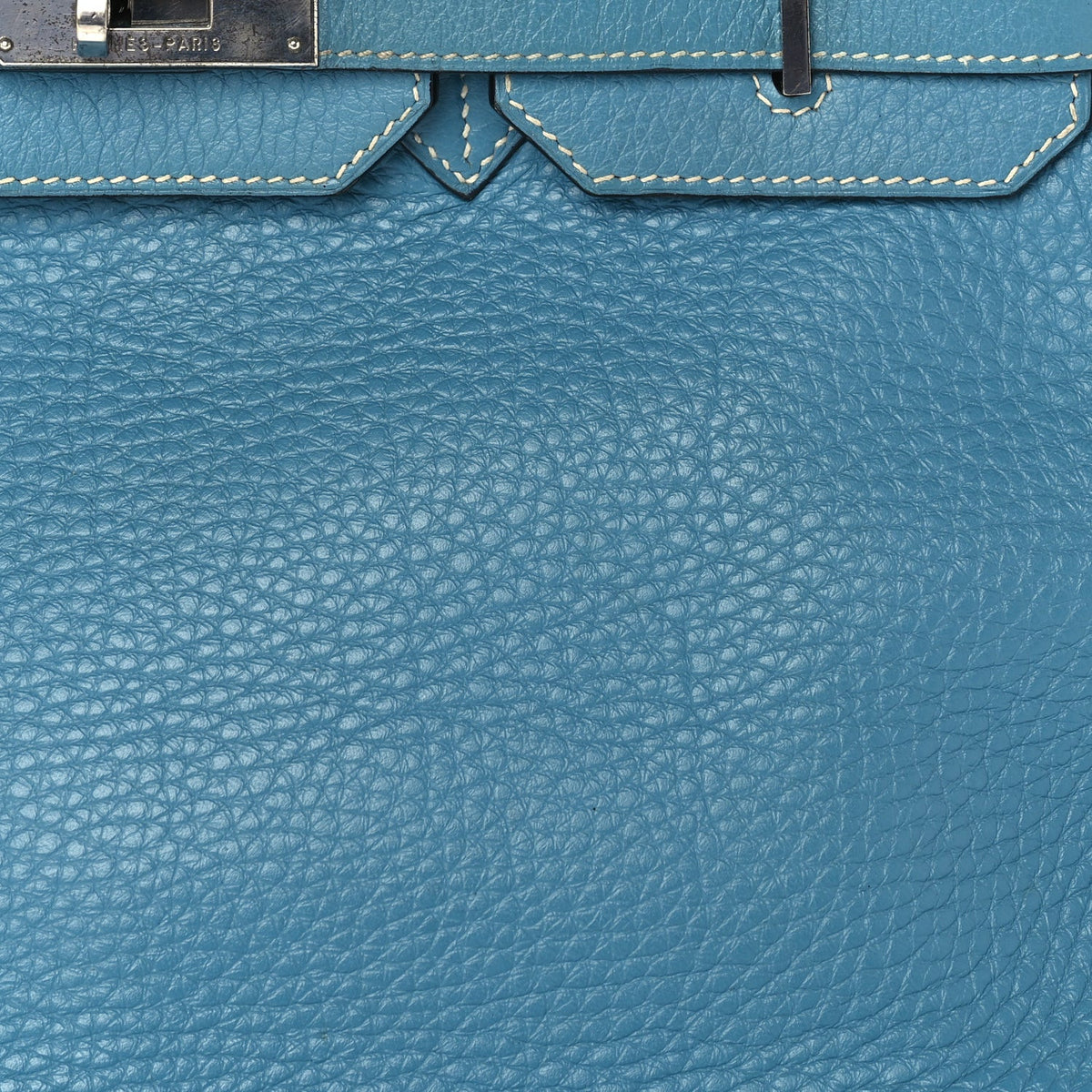 Hermes Taurillon Clemence Birkin 35 Blue Jean 7 of 9