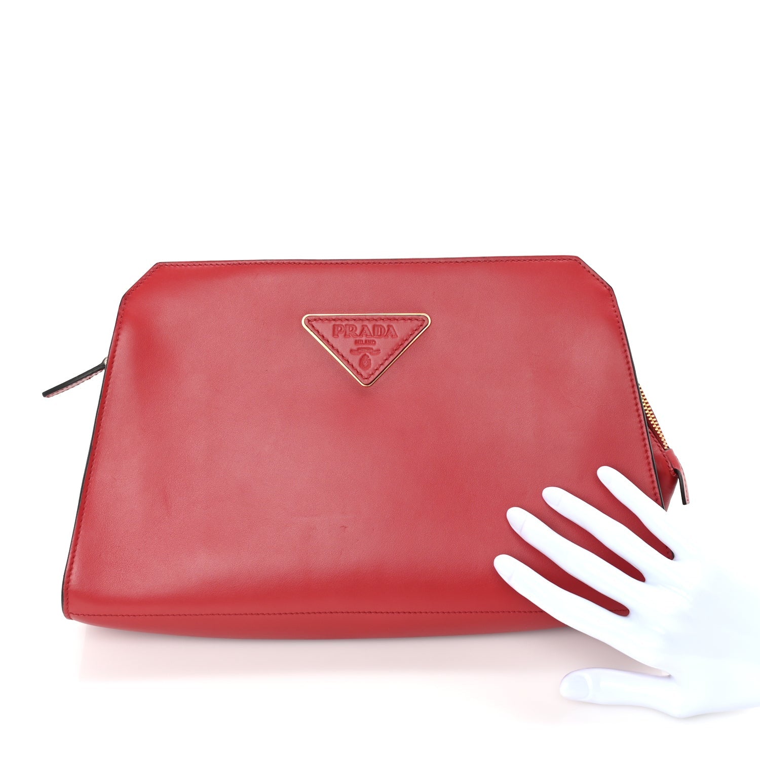 Prada City Calfskin Pochette Fuoco 2 of 7