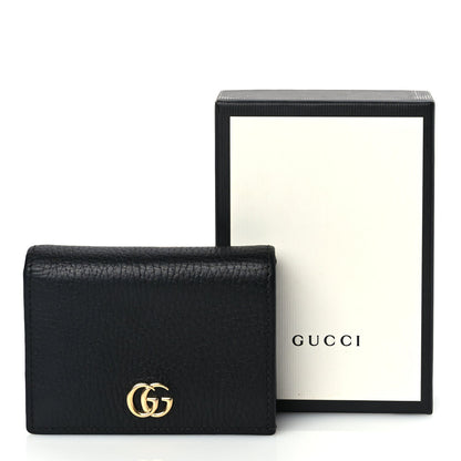 Gucci Pebbled Calfskin GG Marmont Card Case Black 7 of 7
