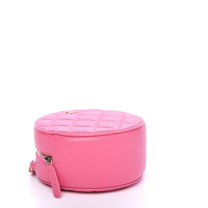 Chanel Caviar Quilted Round Clutch With Chain Pink 3 of 10