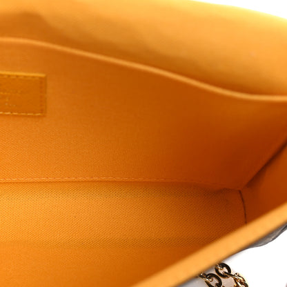 Louis Vuitton Monogram 2022 Christmas Animation New York Soho Pochette Felicie Chain Wallet Yellow 5 of 9