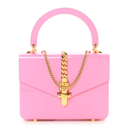 Gucci Plexiglass Mini Sylvie 1969 Top Handle Bag Pink 1 of 7