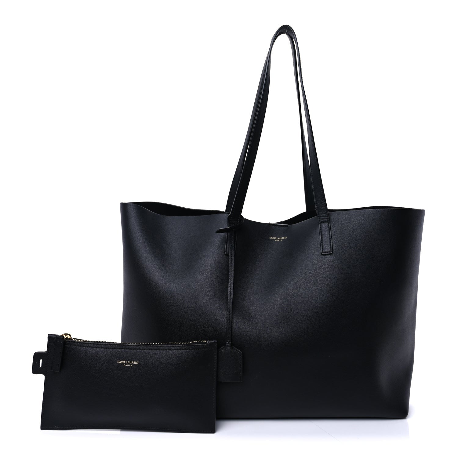 Saint Laurent Calfskin Large Shopping Tote Black 1 of 9