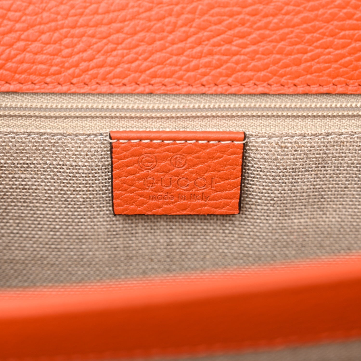 Gucci Dollar Calfskin InterLocking G Shoulder Bag Sun Orange 6 of 7