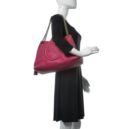 Gucci Cellarius Calfskin Medium Soho Chain Shoulder Bag Bright Bouganville 3 of 11