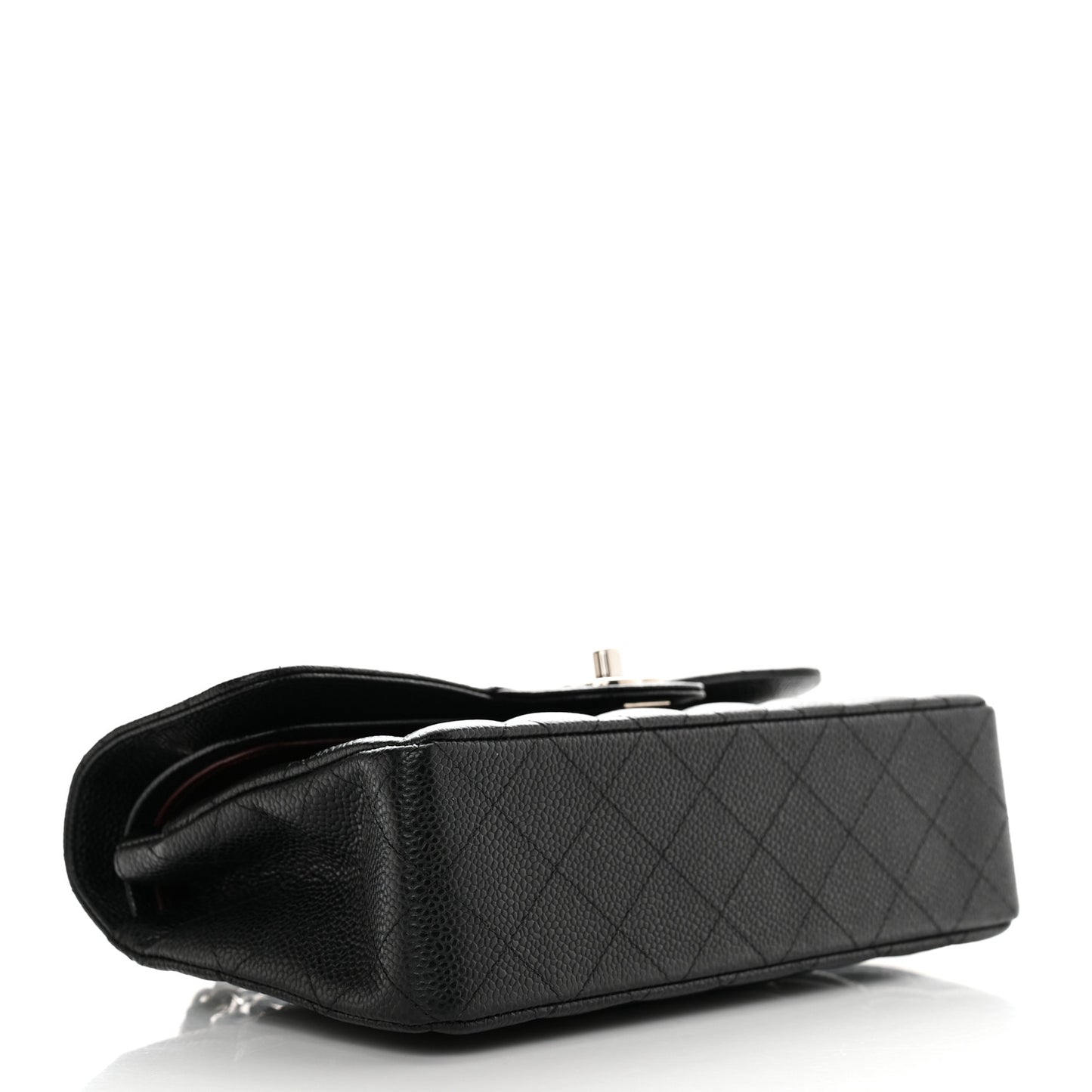 Caviar Quilted Small Double Flap Black