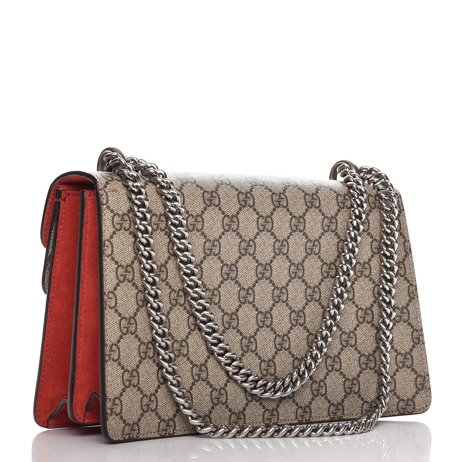 Gucci GG Supreme Monogram Small Dionysus Shoulder Bag Red 4 of 10