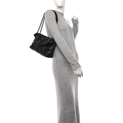 Saint Laurent Lambskin Quilted Monogram Monochrome Small Loulou Puffer Chain Satchel Black 2 of 10