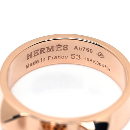 Hermes 18K Rose Gold PM Collier De Chien Ring 53 6.25 4 of 5