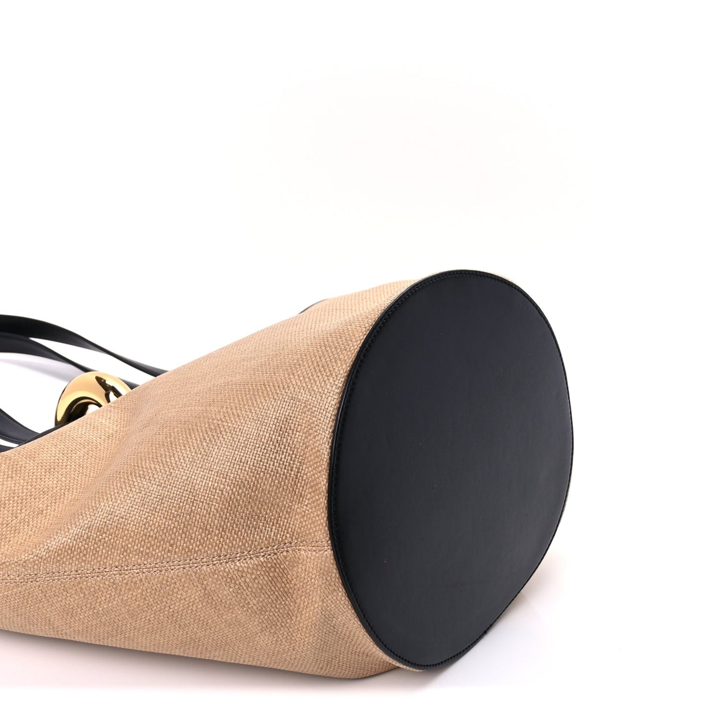 Raffia Calfskin The Bambola Ivory Black