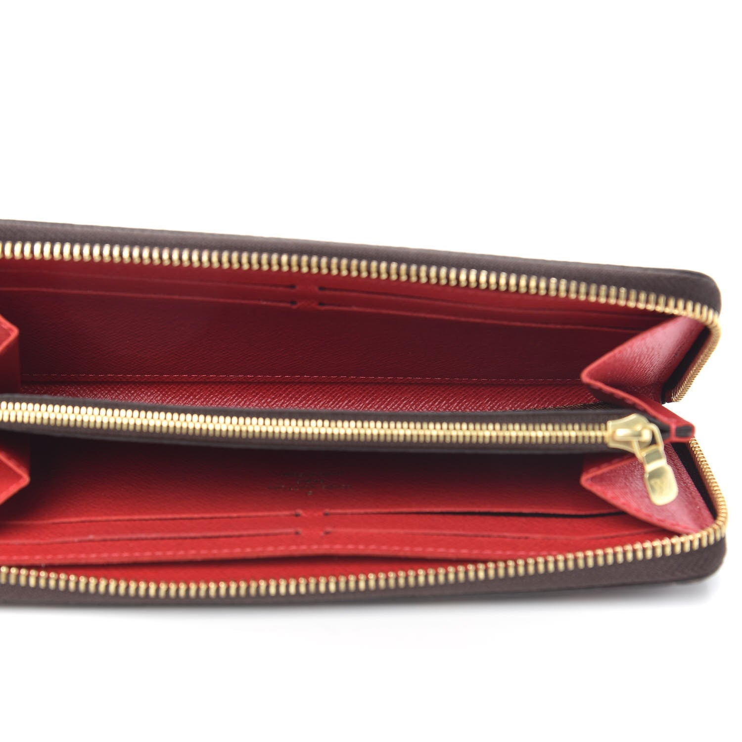 Louis Vuitton Damier Ebene Clemence Wallet Cherry 5 of 9