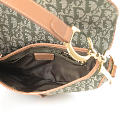 Christian Dior Monogram Saddle Bag Green 5 of 10