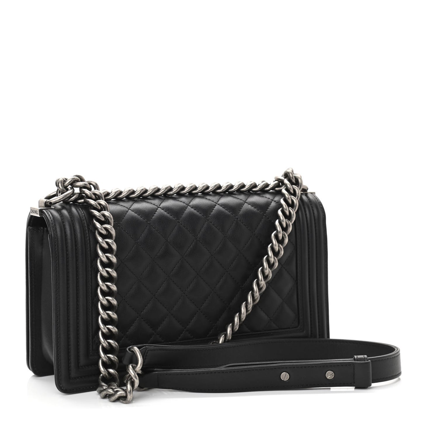 Caviar Quilted Medium Boy Flap Black