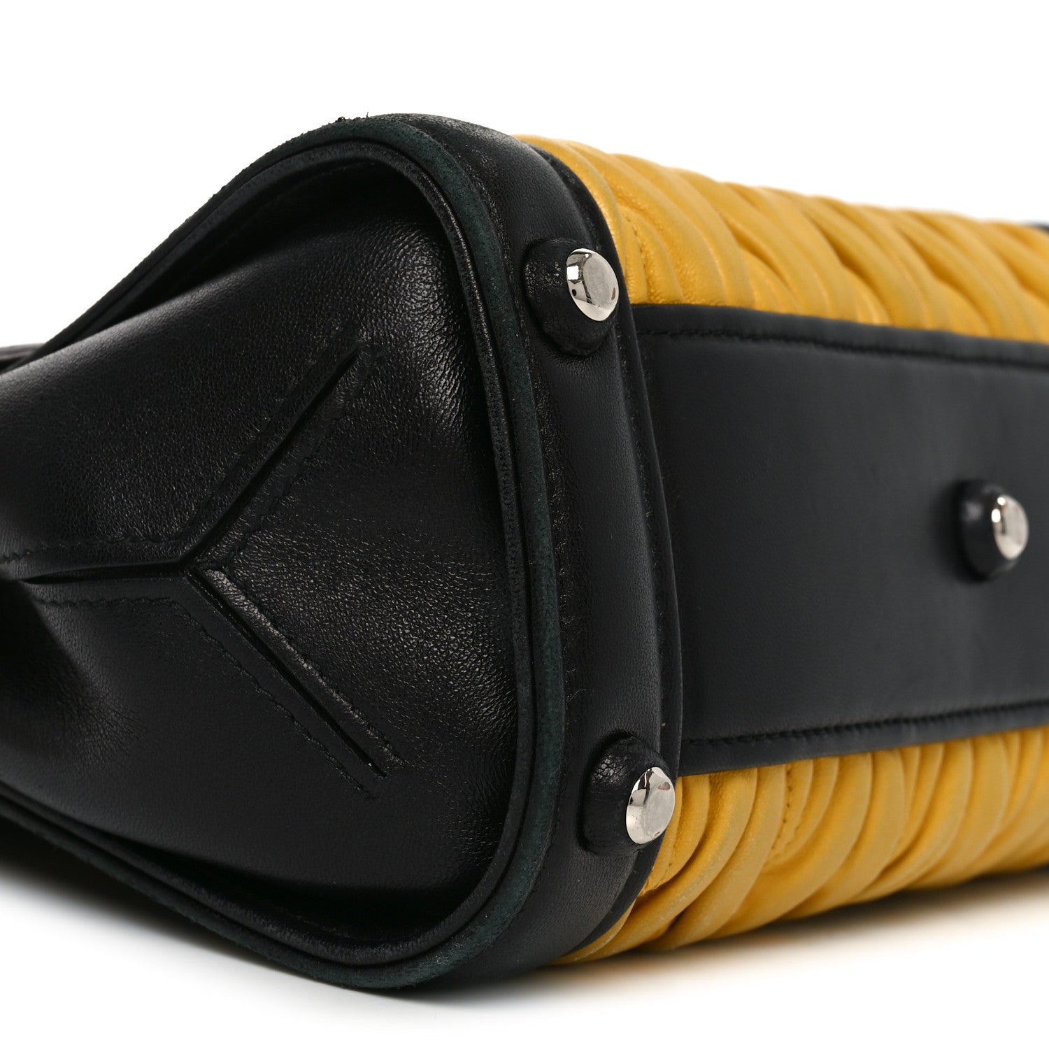 Miu Miu Nappa Matelasse Top Handle Bag Black Soleil 8 of 9