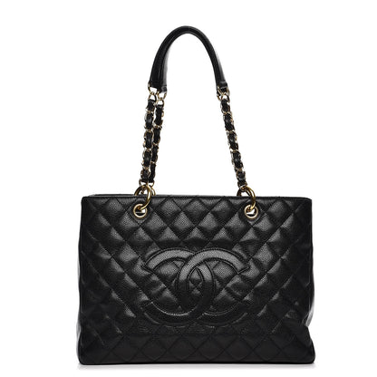 Chanel Caviar Quilted Grand Shopping Tote GST Black 1 of 12