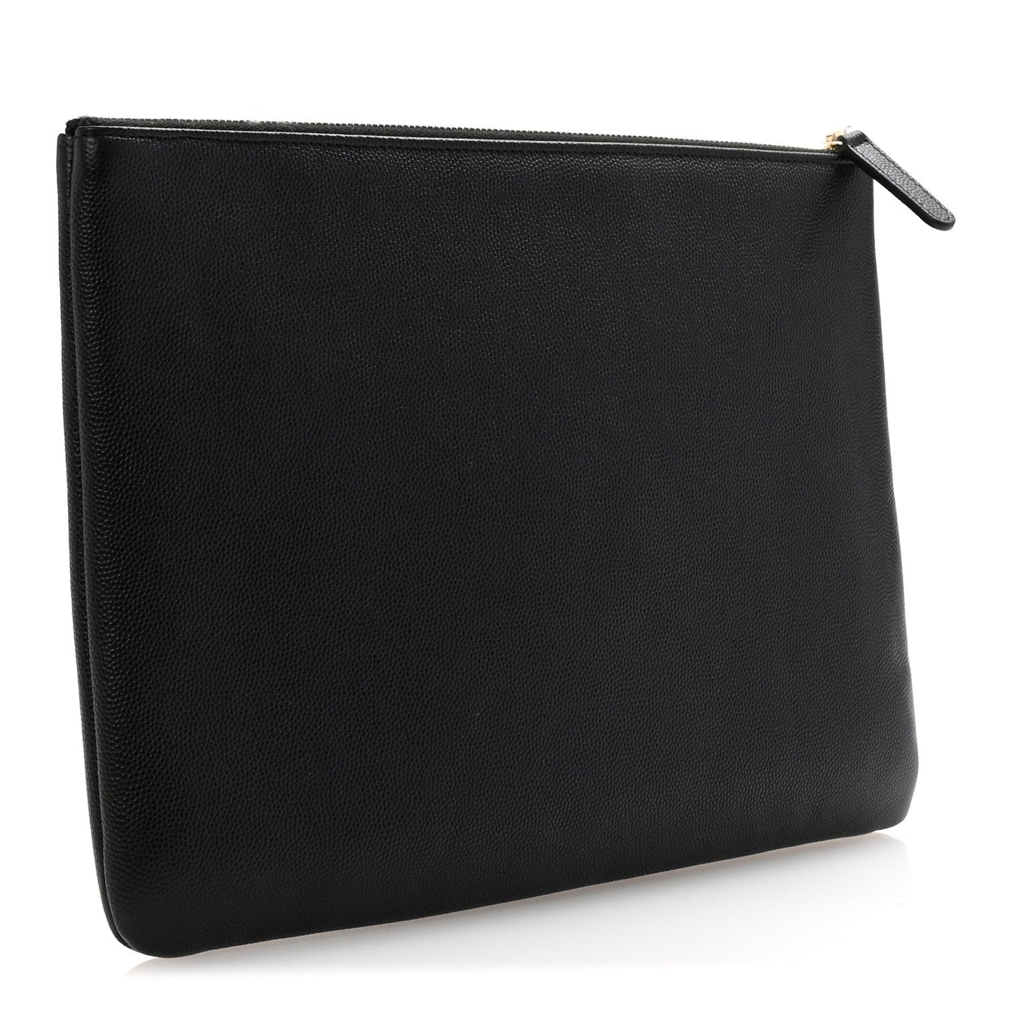 Caviar Studded Medium Deauville Pouch Black