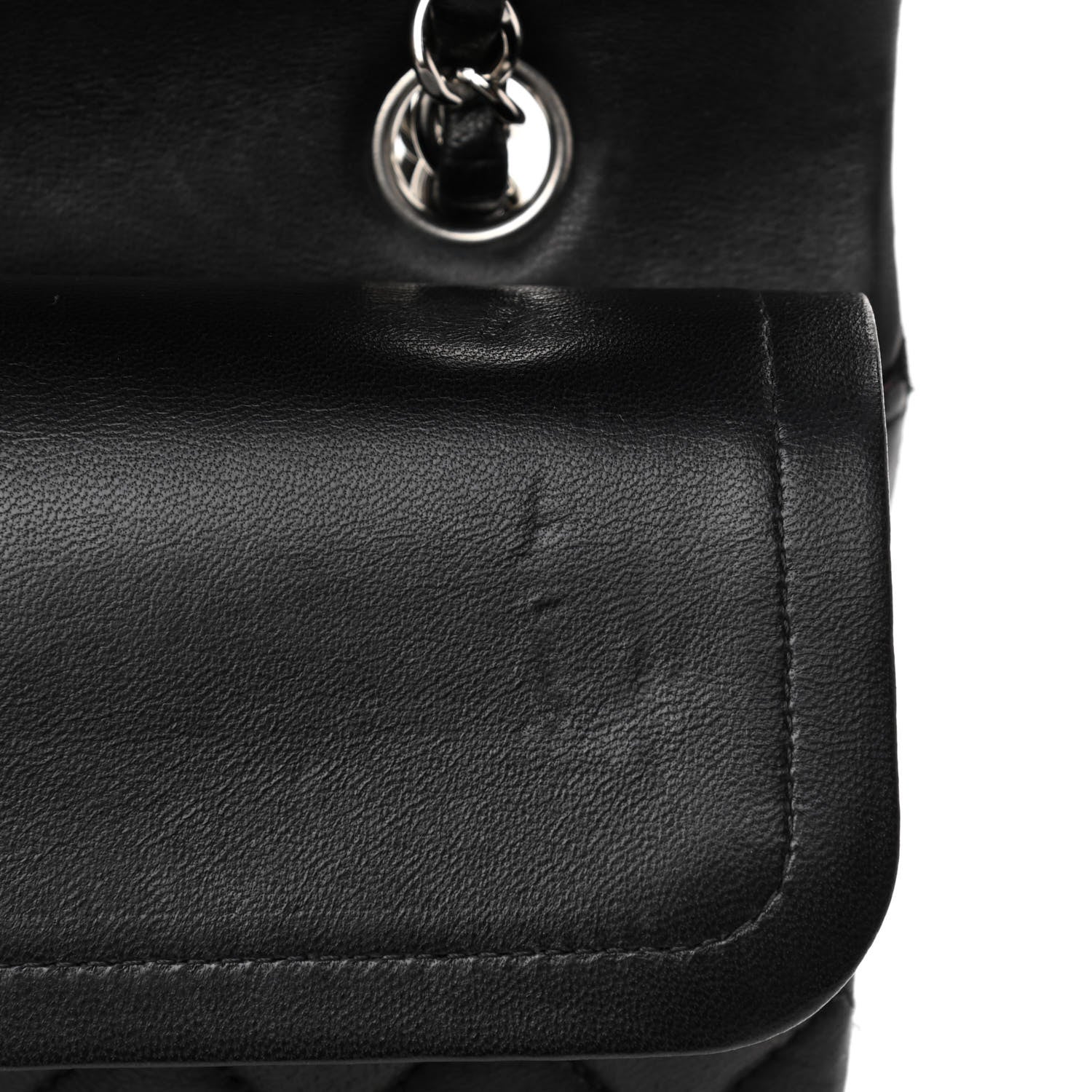 Chanel Lambskin Quilted Medium Double Flap Black 23 of 32