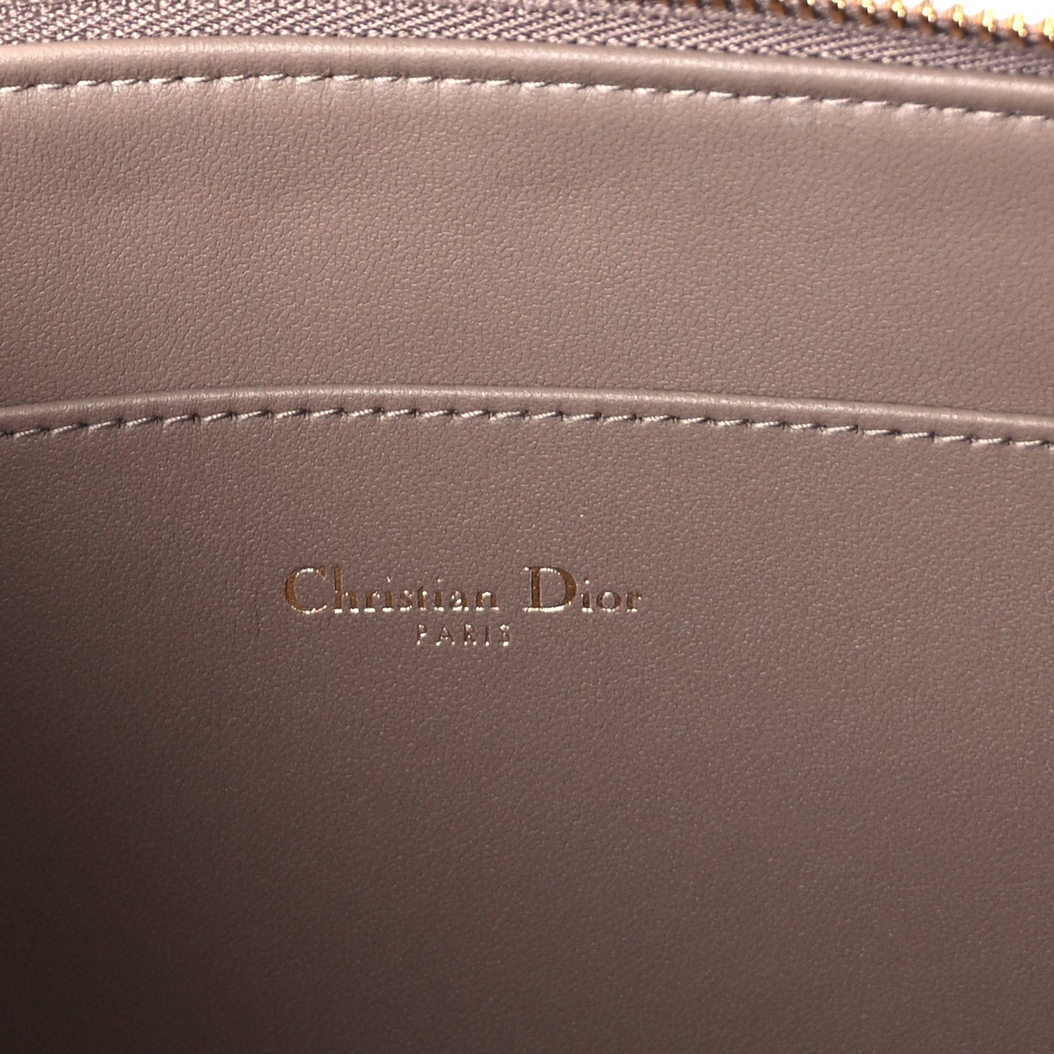 Christian Dior Supple Calfskin Cannage Large Caro Daily Pouch Warm Taupe 5 of 6