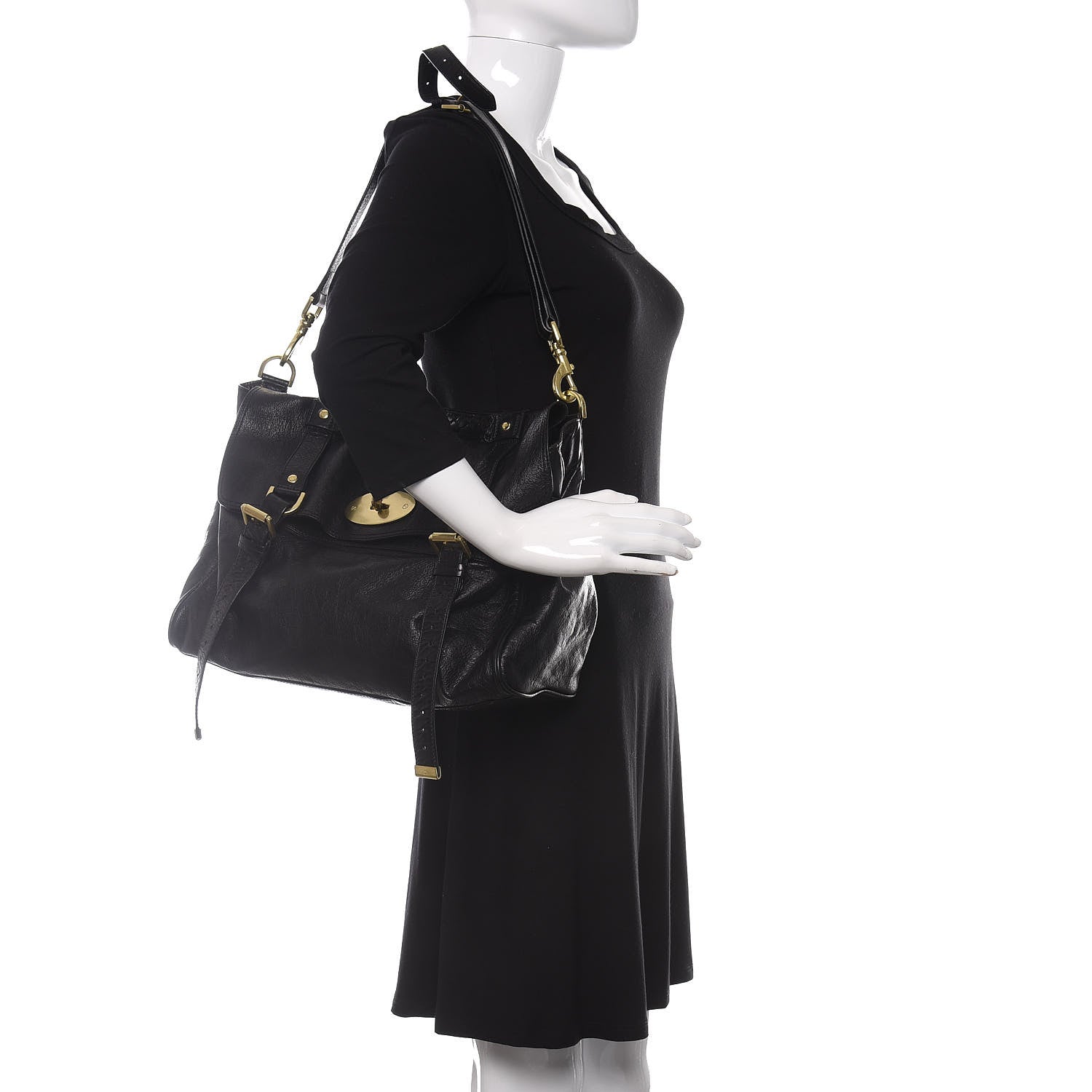 Mulberry Soft Buffalo Oversized Alexa Black 2 of 10