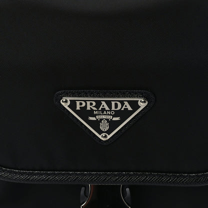 Prada Re-Nylon Saffiano Mini Pocket Single Snap Buckle Messenger Bag Black 6 of 8