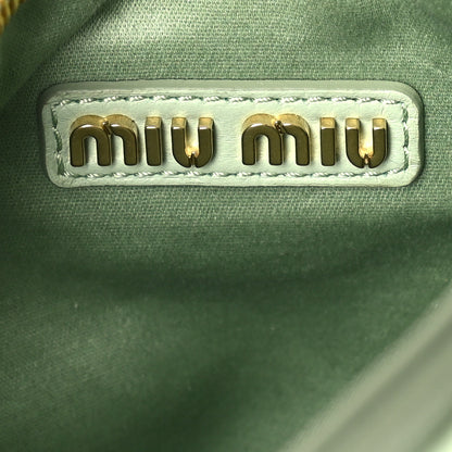 Miu Miu Nappa Matelasse Small Wander Hobo Acqua 5 of 8