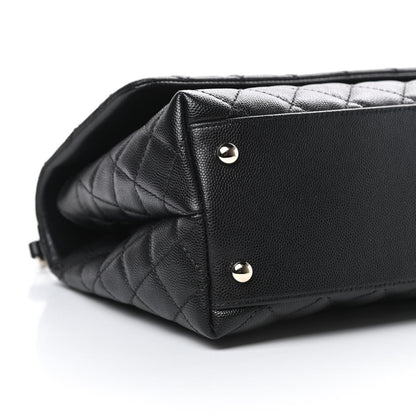Chanel Caviar Quilted Small Coco Handle Flap Black 8 of 12