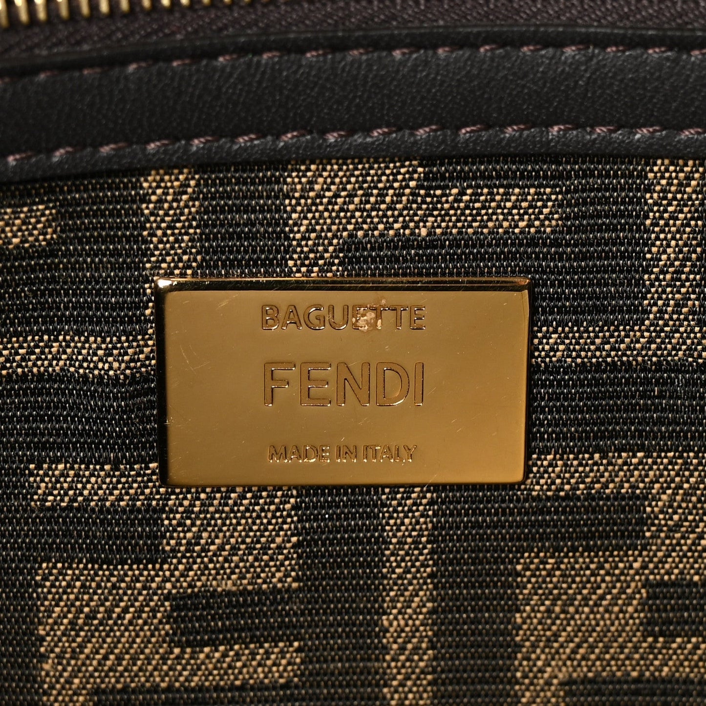 Fabric Jacquard FF 1974 Medium Baguette Tobacco Moro Black