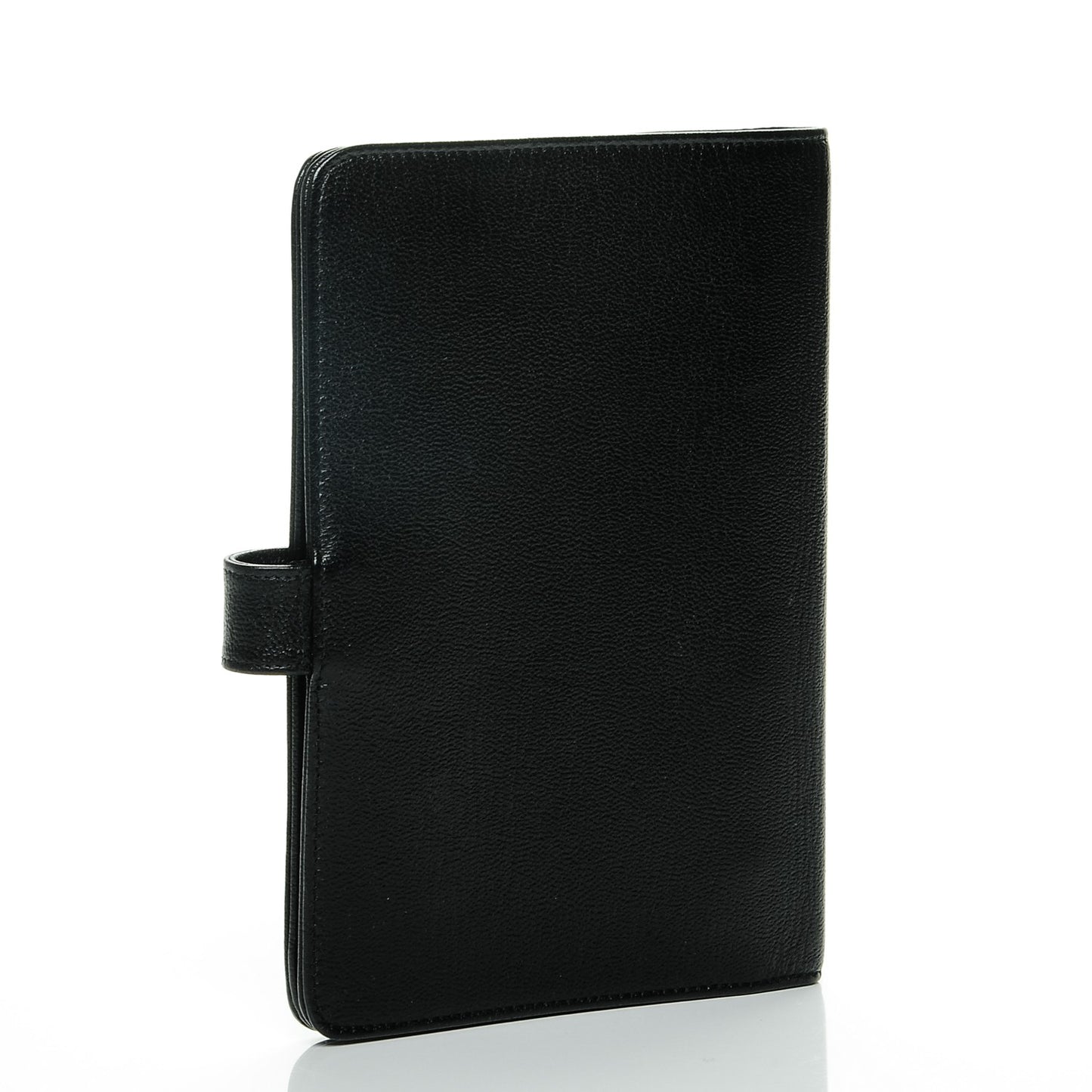 Goatskin Small Ring Agenda Planner Black