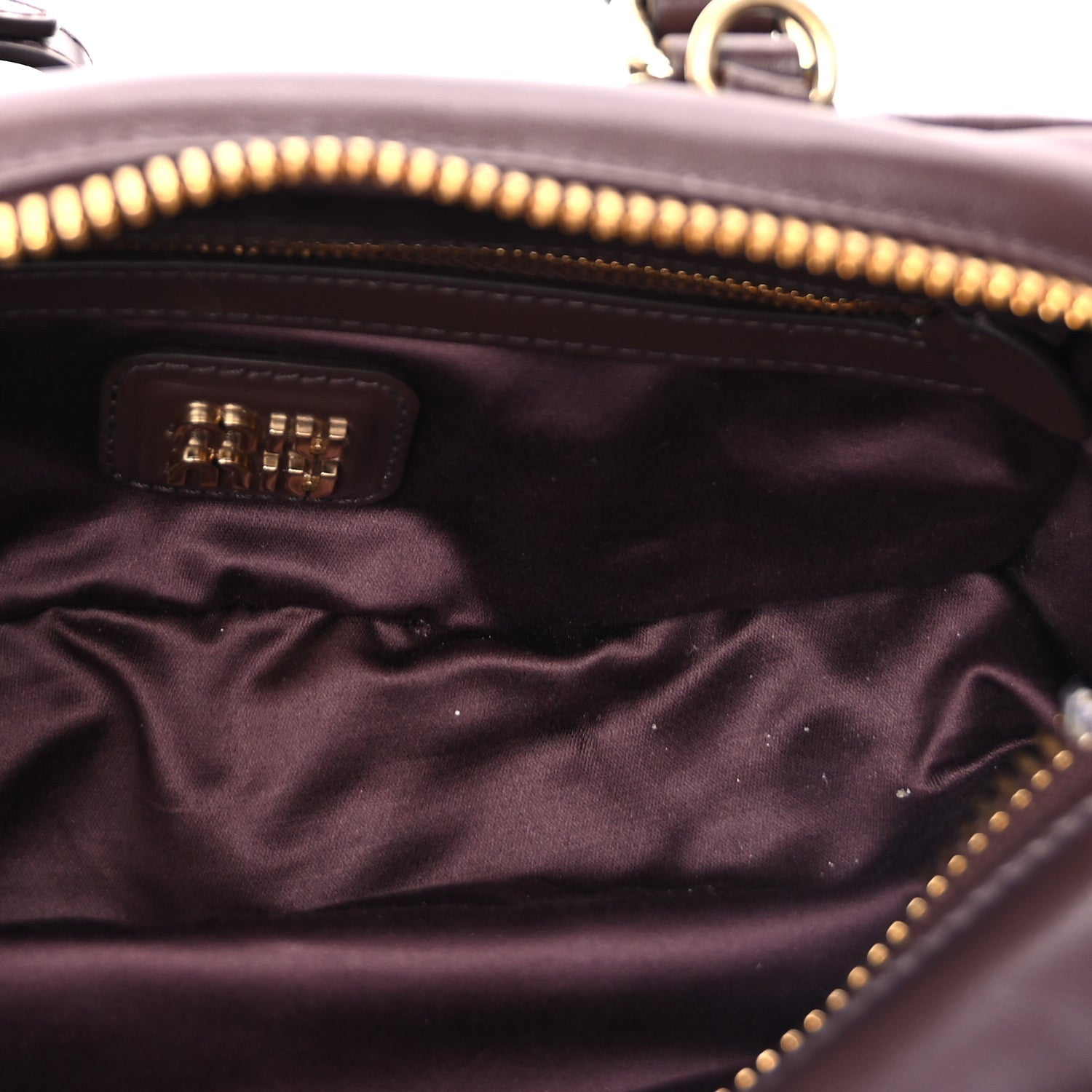 Miu Miu Calfskin Regular Arcadie Top Handle Bag Briarwood 4 of 8