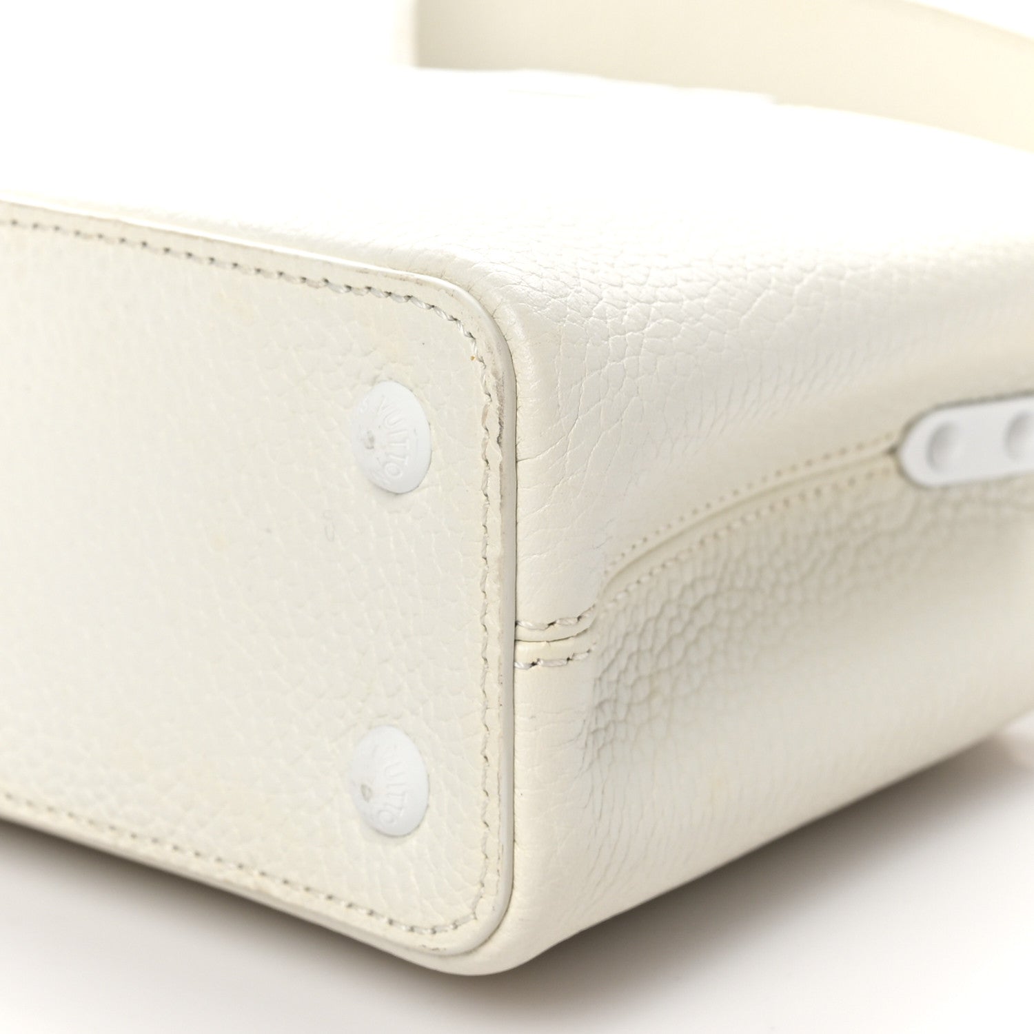 Louis Vuitton Taurillon Mini Capucines Monochrome White 9 of 11