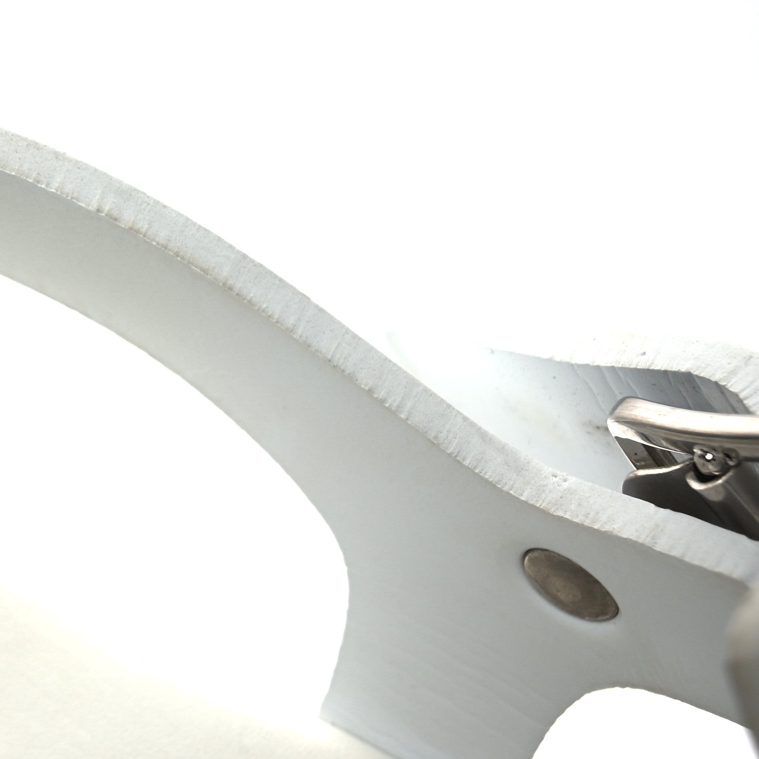 Prada Foam Rubber Metal Triangle Logo Monolith 55mm Cage Sandals 41 White 11 of 16