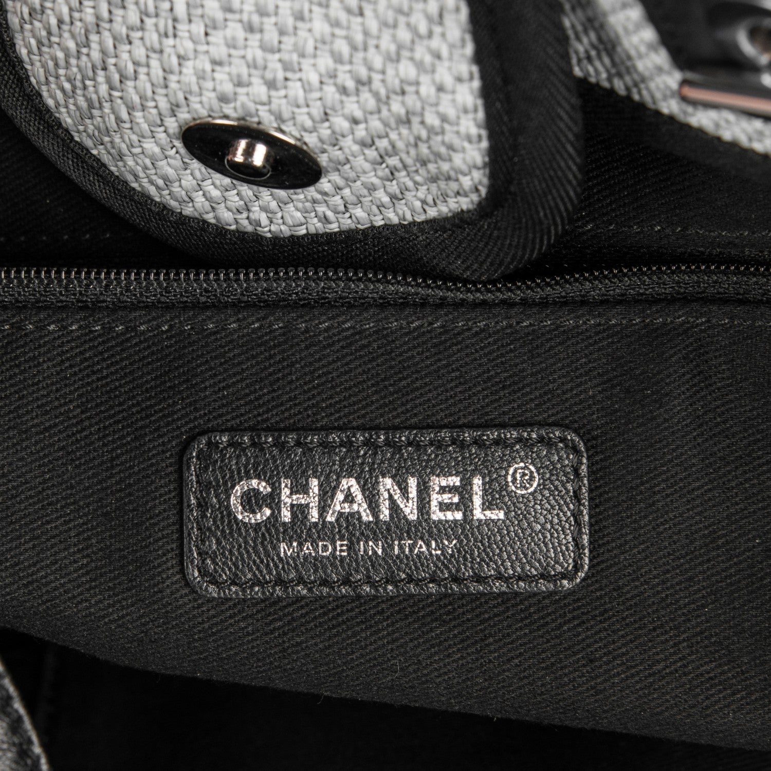 Chanel Canvas Large Deauville Tote Grey 6 of 7