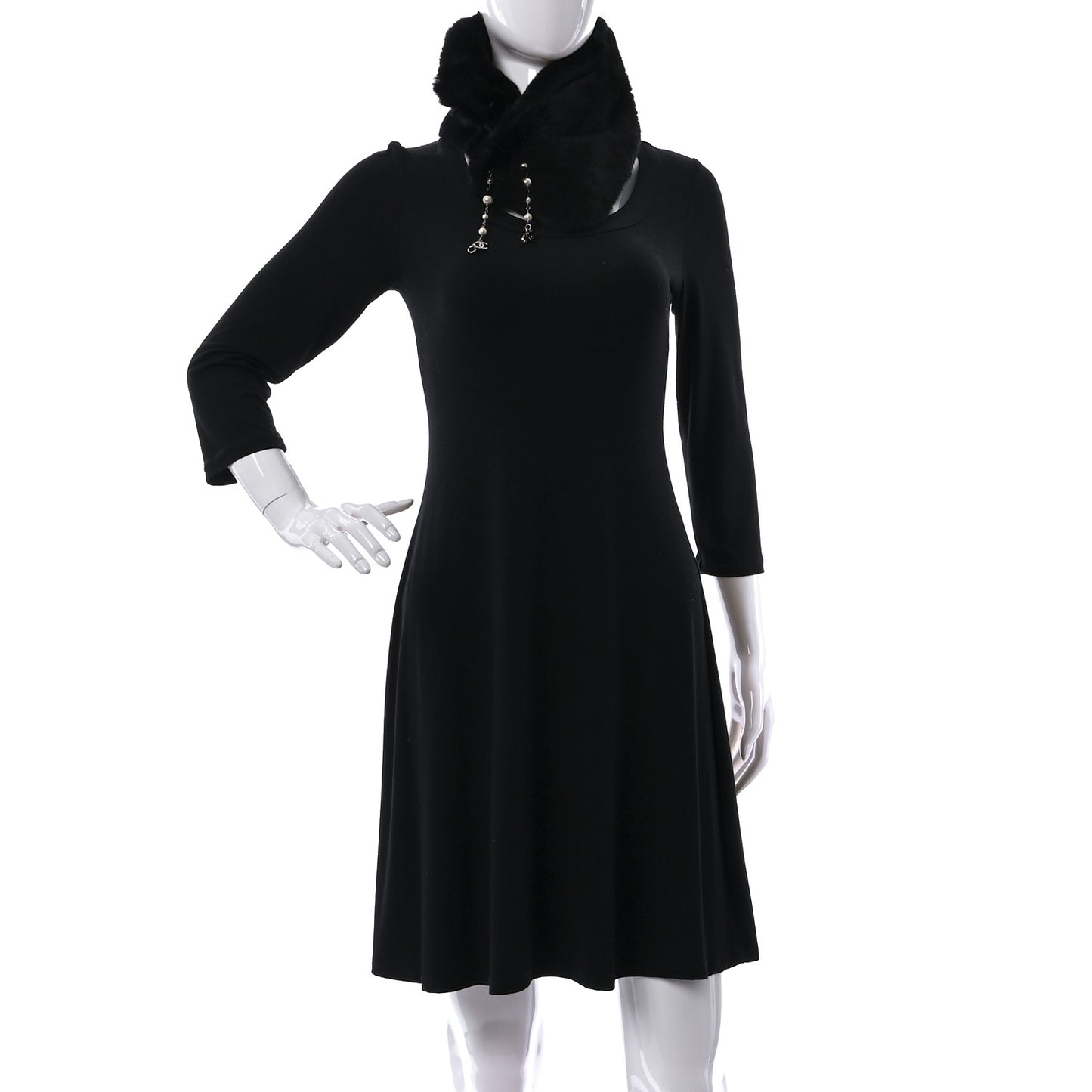 Orylag Rabbit Fur Scarf Black