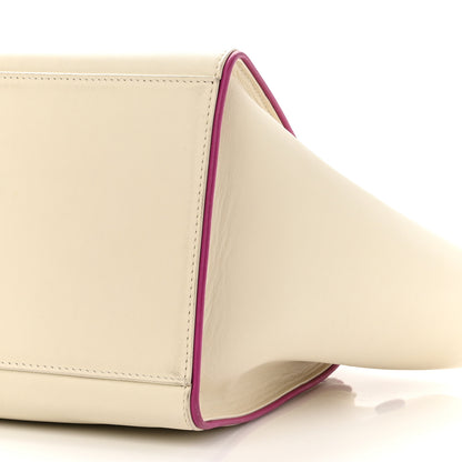 Celine Smooth Calfskin Small Trapeze White Magenta 8 of 13