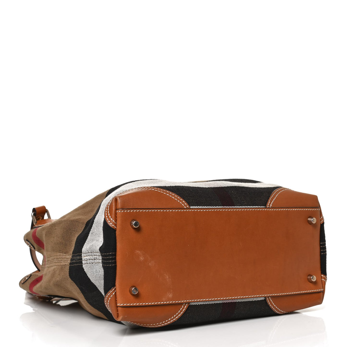 Canvas Mega Check Medium Ashby Hobo Saddle Brown