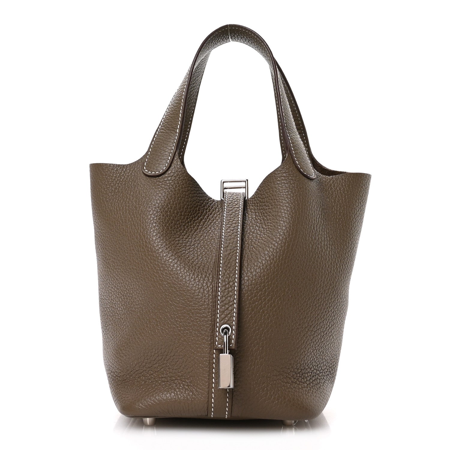 Hermes Taurillon Clemence Picotin Lock 18 PM Etoupe 1 of 13