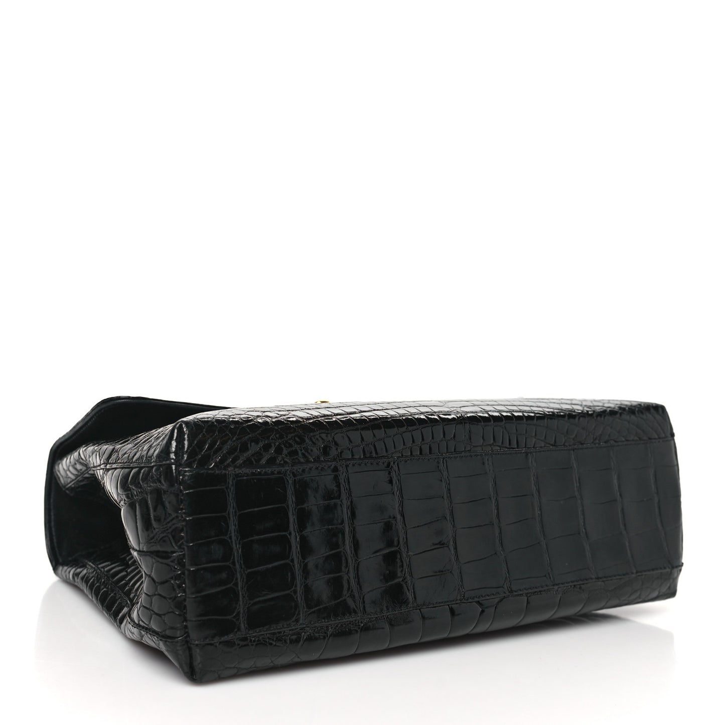 Alligator Medium Kelly Flap Black
