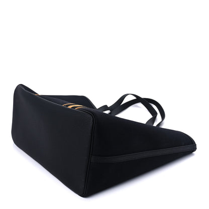 Hermes Militaire Canvas Taurillon Clemence Wooly Wooly Pursangle MM Tote Black 8 of 8