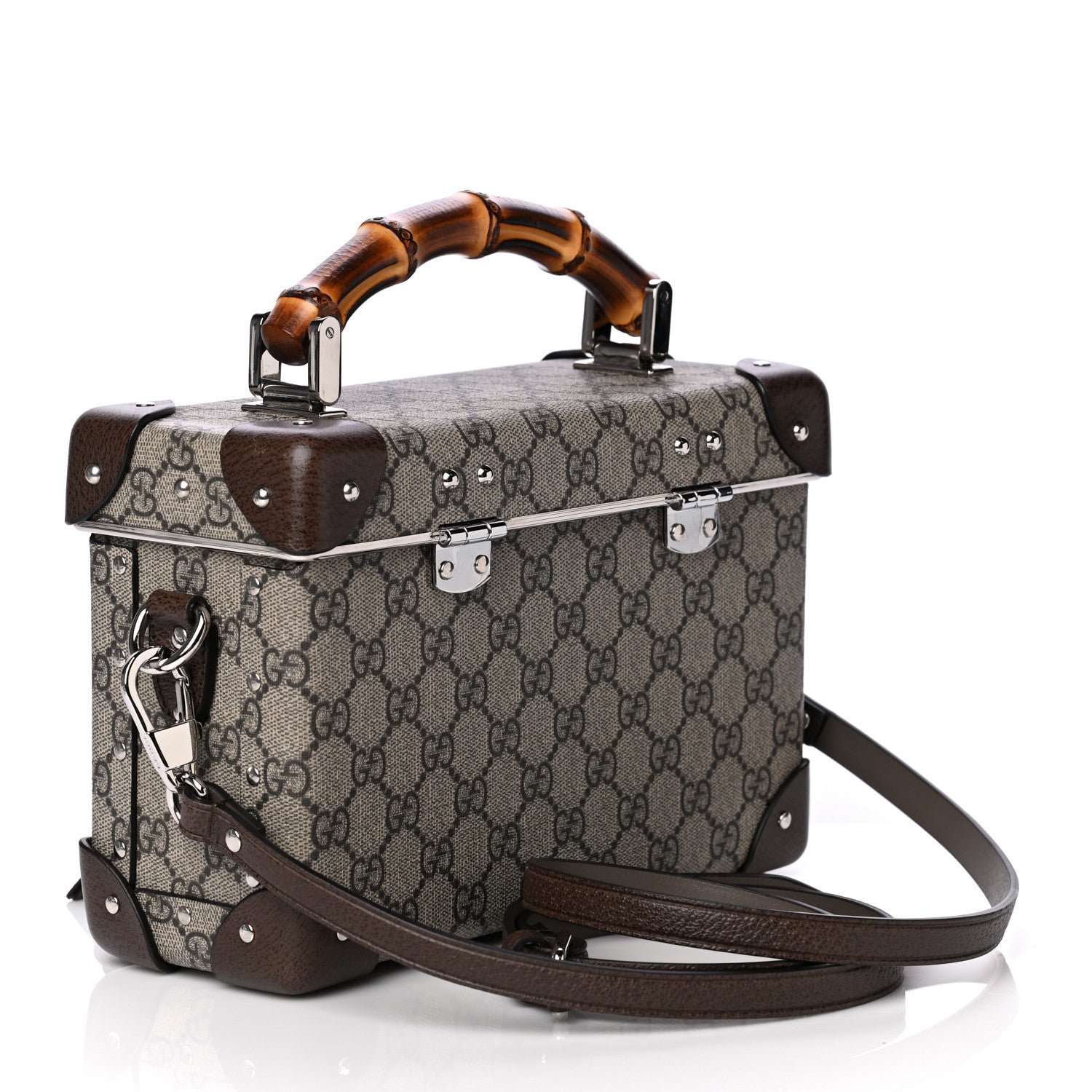 Gucci GG Supreme Monogram Globe-Trotter Beauty Case Brown 3 of 7