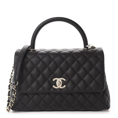 Chanel Caviar Quilted Small Coco Handle Flap Black 1 of 12