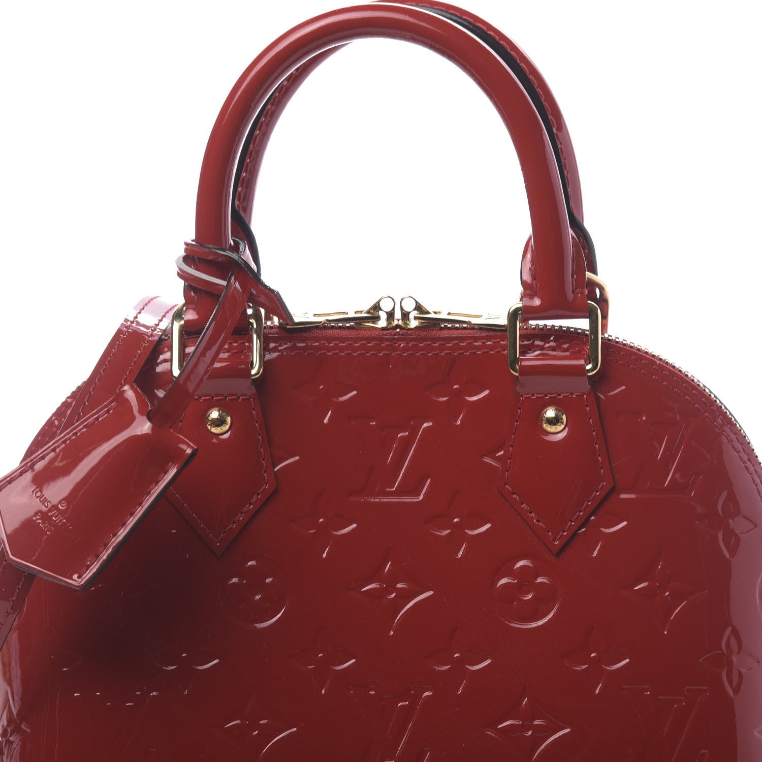 Louis Vuitton Vernis Alma BB Cherry 10 of 10