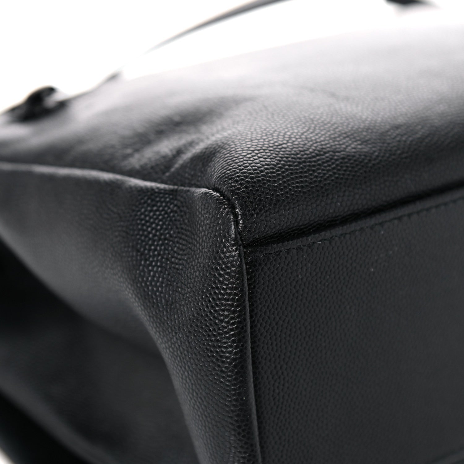 Saint Laurent Grain De Poudre Medium West Hollywood Monogram Fold-Over Black 11 of 16