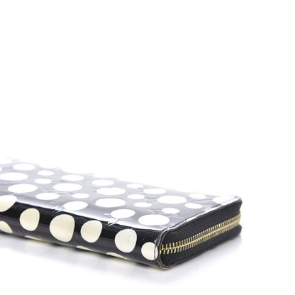 Louis Vuitton Vernis Kusama Infinity Dots Zippy Wallet Black 7 of 9