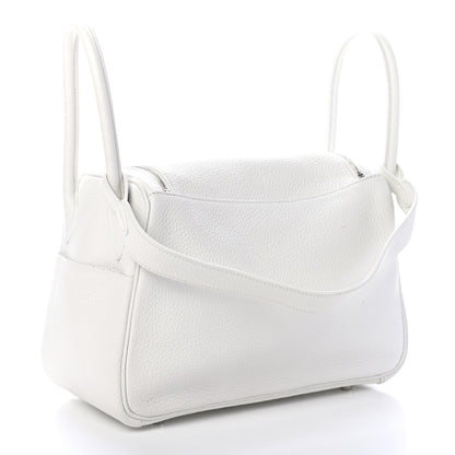 Hermes Taurillon Clemence Lindy 26 White 2 of 8