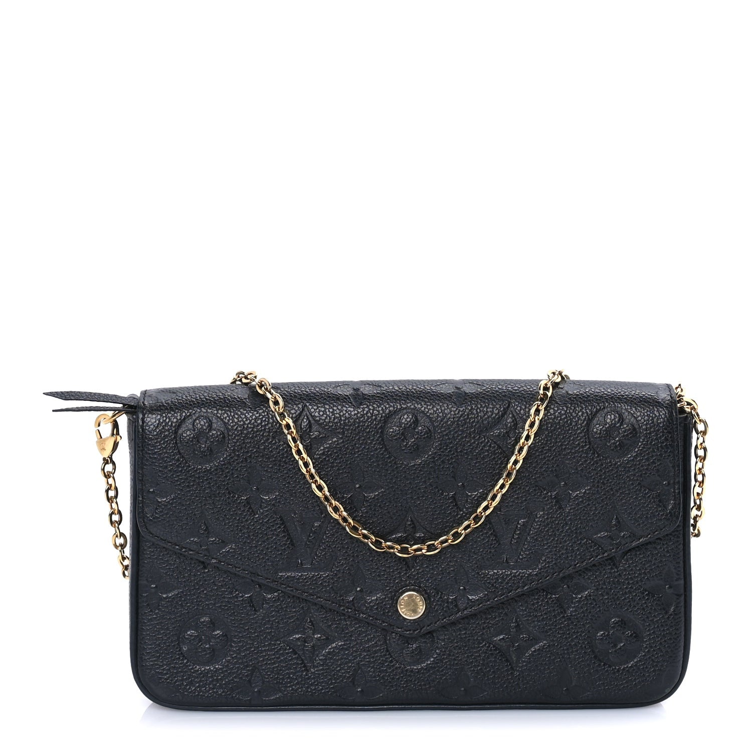 Louis Vuitton Empreinte Pochette Felicie Chain Wallet  Black 2 of 9