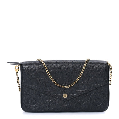Louis Vuitton Empreinte Pochette Felicie Chain Wallet  Black 2 of 9
