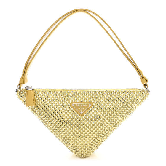 Satin Crystal Triangle Pouch Ananas