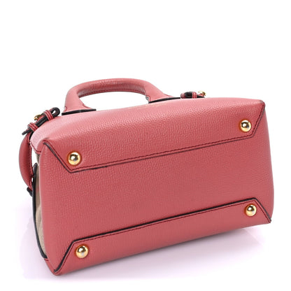 Burberry Grainy Calfskin House Check Small Banner Tote Cinnamon Red 3 of 7