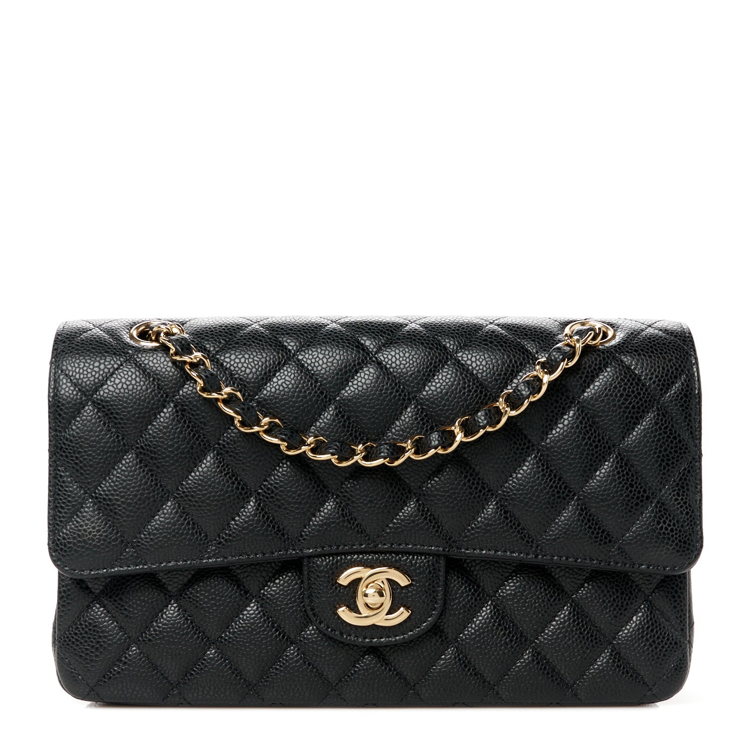 Chanel Caviar Quilted Medium Double Flap Black 1 of 12