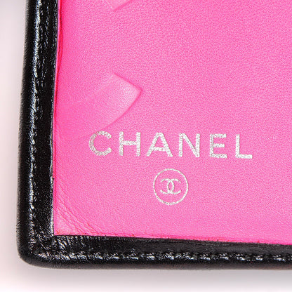 Chanel Calfskin Quilted Cambon Bi-Fold Wallet Black White 5 of 8